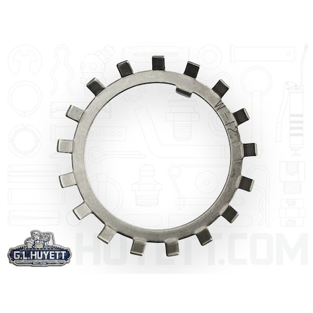 Huyett Tooth Lock Washer, Carbon Steel, Plain Finish W-12